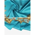 thumbnail image 4 of INSPIRE CHIC Mujeres Bufanda Cuadrada de Satén 35" Gran Pañuelo Paisley Simétrico para el Cabello, Envoltura para Dormir, Bandanas 90x90cm Azul Cielo Profundo, 4 of 6