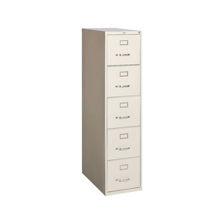 Staples Commercial 5 Drawer Vertical File Cabinet Putty Letter