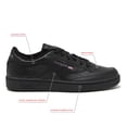 thumbnail image 2 of Zapatillas de tenis Reebok Club C 85 para hombre, color negro y gris, 2 of 6