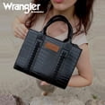 thumbnail image 3 of Bolso de mano Montana West Wrangler para mujer, estampado de cocodrilo negro, 3 of 6