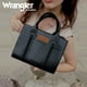 thumbnail image 3 of Bolso de mano Montana West Wrangler para mujer, estampado de cocodrilo negro, 3 of 6