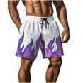 thumbnail image 6 of ZCFZJW Funny 3D Printed Swim Trunks for Men Big and Tall Regular Fit Casual Drawstring Elastic Waist Beach Bathing Suit Quick Dry Board Shorts with Pockets Purple XXL, 6 of 9