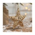 thumbnail image 5 of Adornos navideños dorados Yashi con forma de estrella colgantes estilo retro dorado, 5 of 5