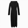 thumbnail image 5 of NOLDARES Men's Bathrobe Lightweight Kimono and Hooded Robes Breathable Bath Robe, Classic Plus Size Robe with Pockets for Shower Spa Lounge & House(H224-Black), 5 of 5