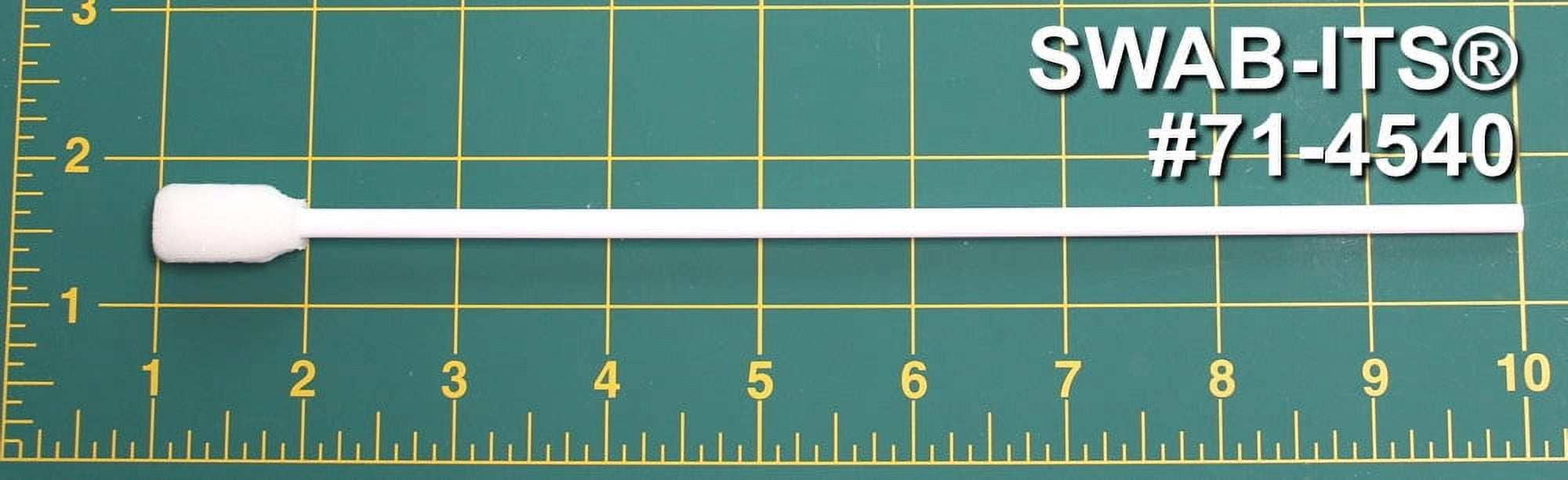 (Bag of 50 Swabs) 71-4540: 9” overall length swab with rectangular foam mitt on an extra-long polypropylene handle