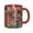 Red, variant on Lantern Retro Coffee Mug Fun Custom Ceramic Mugs 11oz Sky Blue
