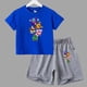thumbnail image 3 of Conjunto de 2 piezas de camiseta y pantalones cortos de manga corta para niños y adolescentes de verano 2024, divertido juego de lucha, Anime, Cosplay, ropa de algodón para niños y bebés, 3 of 5