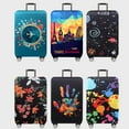 thumbnail image 4 of Eoperou Flower Print Elastic Dust Proof Travel Suitcase Luggage Protective Cover Case, 4 of 8