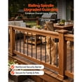 thumbnail image 2 of KFFKFF 125 Pack Aluminum Deck Balusters, 26 in Hollow Round Metal Railing Spindles, 3/4 in Diameter with Connectors and Screws, Suitable for Decks, Porches, and Staircase Railings, Black, 2 of 9