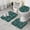 Dark Green Christmas, variant on Dark Gray Christmas Gnome Pattern Bathroom Rugs Sets 3 Piece,Toilet Cover Set,Absorbent Non Slip Bathroom Mats Sets with U-Shaped Contour Rug Toilet Rug Set