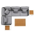 thumbnail image 5 of Lounge Sectional Sofa Chair Table Set, White Grey Gray, Aluminum, Metal, Fabric, Modern Contemporary, Outdoor Patio Balcony Cafe Bistro Garden Furniture Hotel Hospitality, 5 of 10