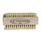 Lilywoods Extra Tough Wooden Nail Brush with Double Sided Strong Cactus Bristles