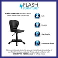 thumbnail image 4 of Emma + Oliver Low Back Black Plastic Swivel Task Office Chair, 4 of 13