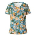 thumbnail image 2 of T-shirts Graphiques pour Femmes T-Shirts de Mode pour Femmes Imprimés Décontractés Col en V Manches Courtes T-Shirts Amples Hauts Manches Courtes pour Femmes Hauts Manches Courtes pour Femmes Soyez Gentille T-Shirts pour Femmes, 2 of 4