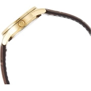 Casio Womens Gold Tone Analog Watch White Dial and Brown Leather Strap -