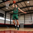 thumbnail image 4 of Basketball Jersey Set for Boys, "GOAT" Camo Basketball Jersey & Shorts Set, "Vineland Thorns" Team Uniform for Youth & Adults - Breathable Casual Athletic Sportswear(Youth L), 4 of 10