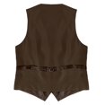 thumbnail image 3 of Gioberti - Chaleco formal para hombre, color burdeos, talla 4XL, 3 of 5