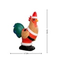 thumbnail image 2 of Blow Mold Rooster Indoor/Outdoor Christmas Decoration, Multicolor, 7.87", 2 of 7