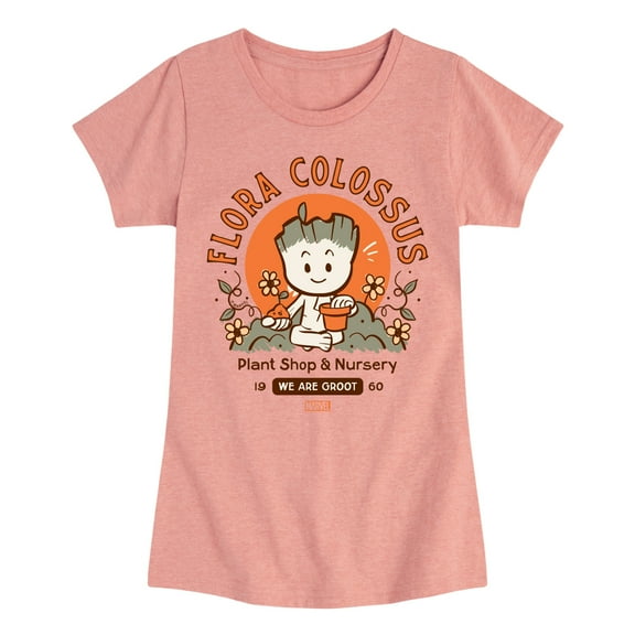 Marvel Guardians of the Galaxy - Flora Colossus Groot - Toddler And Youth Girls Fitted Short Sleeve Graphic T-Shirt