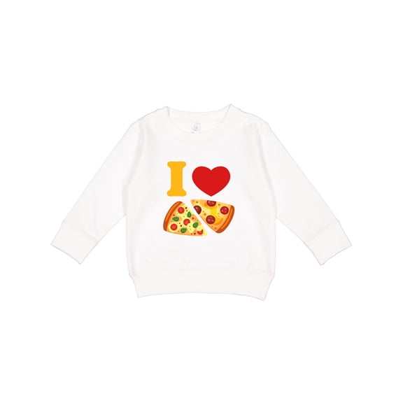Inktastic I Love Pizza Toddler Sweatshirt