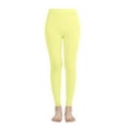 thumbnail image 2 of EMEM Apparel Women's Ladies Solid Colored Seamless Opaque Dance Ballet Costume Full Length Microfiber Footless Tights Leggings Stockings Light Yellow E, 2 of 5
