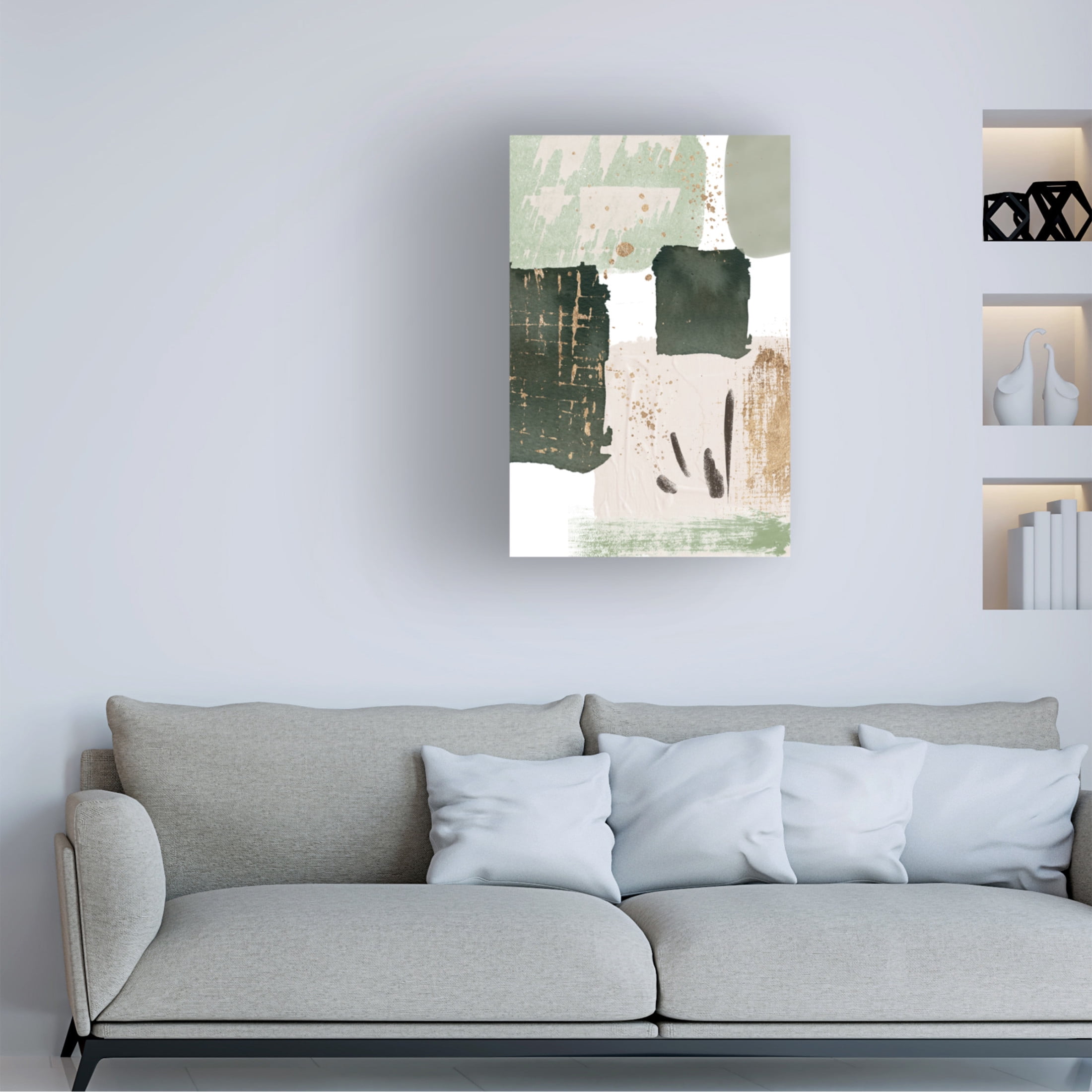 Trademark Fine Art Sally Ann Moss Green of Curiosity 4 Canvas Wall Art