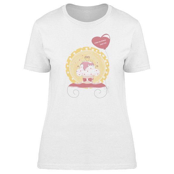 Cute Cupcake With A Ribbon Tee Women's -Image by Shutterstock