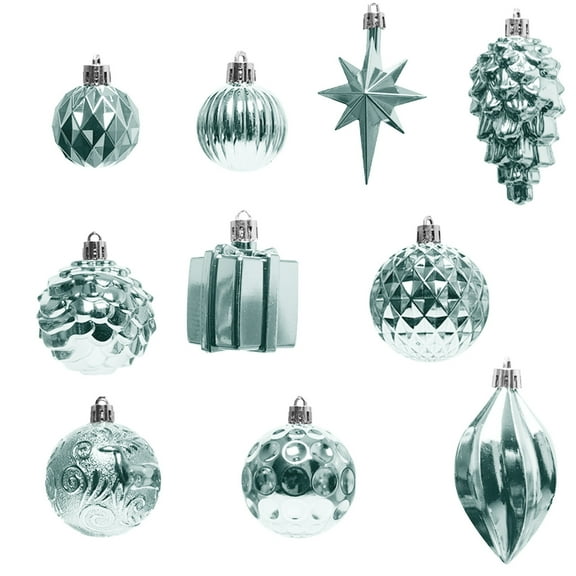 12 pc Christmas Ball Bauble Ornament Glittering Christmas Indoor Outdoor Hanging Decoration Holiday Party Wedding Halloween Thanksgiving Valentine's Day Decor