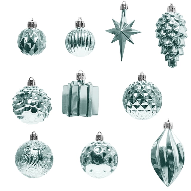 Birdeem 12Pcs Christmas Tree Ornament Pendant Party Supplies Tree Hanging Plastic Ball