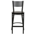 thumbnail image 6 of Flash Furniture HERCULES Series Black Grid Back Metal Restaurant Barstool - Walnut Wood Seat, 6 of 7