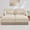 Beige Coffee, variant on HUTWIFE Home Adult Chenille Loveseat with Tassel Trim, Beige Coffee