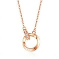 thumbnail image 5 of Noria S925 Accesorios de plata esterlina Joyas de circón de nicho de lujo ligero Collar de pareja Mobius para mujer Combinación completa, 5 of 5