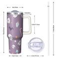 thumbnail image 2 of Halloween Tumbler 40 oz with Handle and Straw Spooky Ghost Candy Tumbler Halloween Birthday Gifts Insulated Mug, 2 of 5