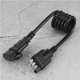 thumbnail image 5 of Arnés de cableado de remolque, arnés de extensión plana de 4 pines, cable en espiral de extensión de remolque plano de 3 pies y 4 vías de metal ABS negro, 5 of 5