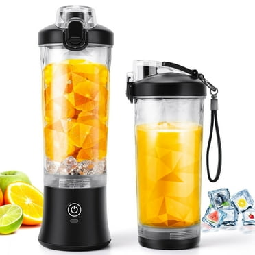 TINANA Portable Blender for Smoothies, 20oz Small Personal Blender with Travel Lid, USB Rechargeable, Single Serve Fruit Mixer for Kitchen, Black