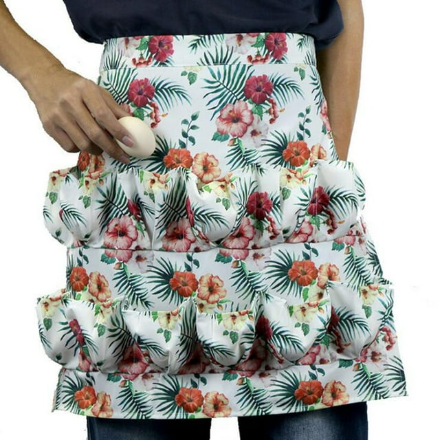 TIMIFIS Dish Towel Fashion Collecting Apron Pockets Holds Chicken Farm Home Apron Kitchen Gadgets