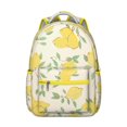 thumbnail image 1 of Modern Lemon Students Backpack Cute Yellow Fruit School Bag with Bright Floral Design, Durable and Comfortable, 1 of 6