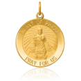 thumbnail image 3 of 14K Solid Yellow Gold Infant of Prague Medal Necklace Chain Pendant Charm with chain 20inch, 3 of 8