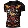 thumbnail image 1 of Camiseta con estampado de samurái para hombre, camisa holgada con cuello redondo, manga corta, estilo sorpresa, ropa de calle, Harajuku, verano, 3D, 1 of 4