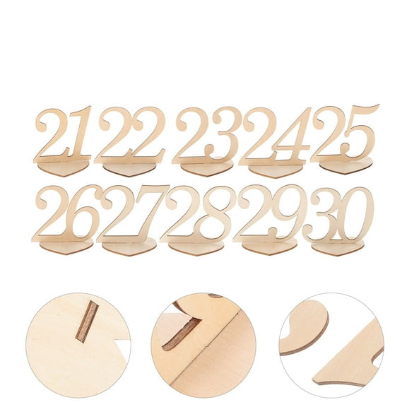 WHAMVOX  10 Pcs Evening Numbers Heart Shaped Digital Seat Card Chic Table Catering