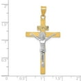 thumbnail image 2 of 25mm 10k Solid Gold Two-tone Inri Crucifix Pendant Necklace Pendant for Women - 2.5 Grams, 2 of 2