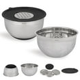 thumbnail image 4 of Ruvati 5 quart mixing bowl and colander set with grater attachments (6 piece set) - RVA1255, 4 of 9