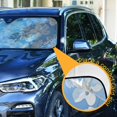 thumbnail image 3 of White Flowers Car Windshield Sun Shade Foldable Car Front Window Visor Heat and UV Protection 57x31.5, 3 of 8