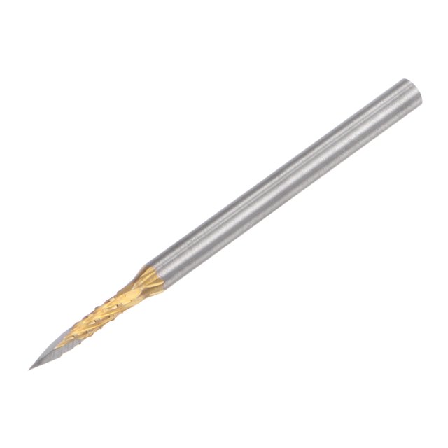 Uxcell Cuchillo de escultura de triángulo 1.5mm Dia herramienta de grabado de acero de tungsteno para metal, piedra, madera