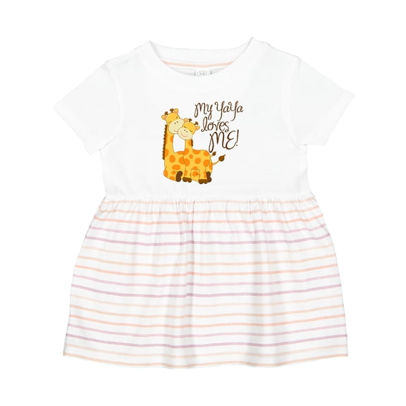 Inktastic My Yaya Loves Me Girls Baby Dress