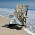 thumbnail image 4 of PHYHOO  Silver Gray Glitter Microfiber Sand Free Beach Towel Oversized Quick Dry Absorbent for Pool Swimming Bathroom Beach Towel 30x60in, 4 of 8