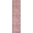 thumbnail image 2 of Well Woven Nile Gila Vintage Bohemian Medallion Botanical Border Pink 2'5" x 9'10" Runner Machine Washable Flat-Weave Area Rug, 2 of 8