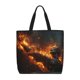 thumbnail image 1 of Fotbe Cool Fire Man Bolsa Tote con Estampado para Mujer, Bolsos con Cremallera, Bolsa de Hombro Casual de Gran Capacidad con Bolsillos Internos, 1 of 7