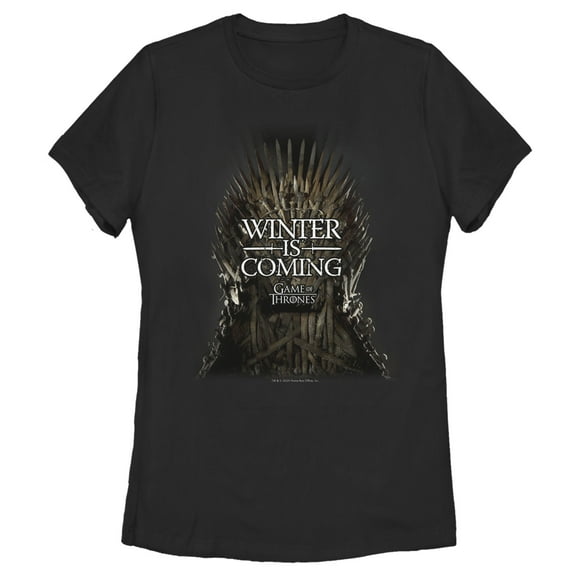 Women's Game of Thrones Iron Throne is Coming Graphic Tee Black X Large