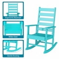 thumbnail image 5 of FURRYFECTION Outdoor Rocking Chair with High Ladder Back,HDPE Plastic Porch Rocker Chairs for Patio,Garden,Lawn,Balcony,Aqua, 5 of 9